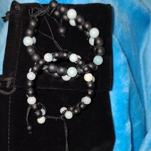 His and hers stone bracelets (set of 2)